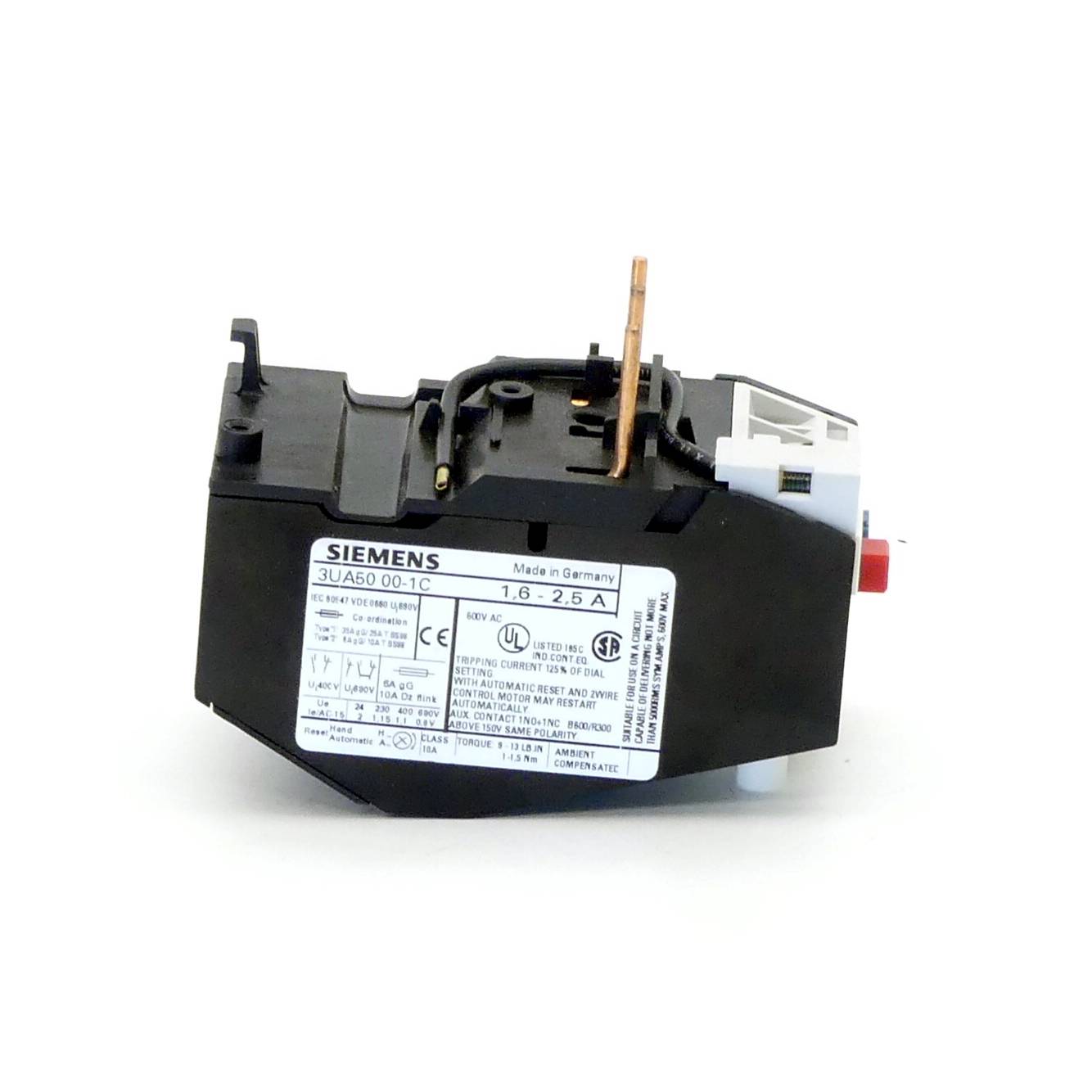 Siemens Überlastrelais 1,6-2,5 A (3UA5000-1C)