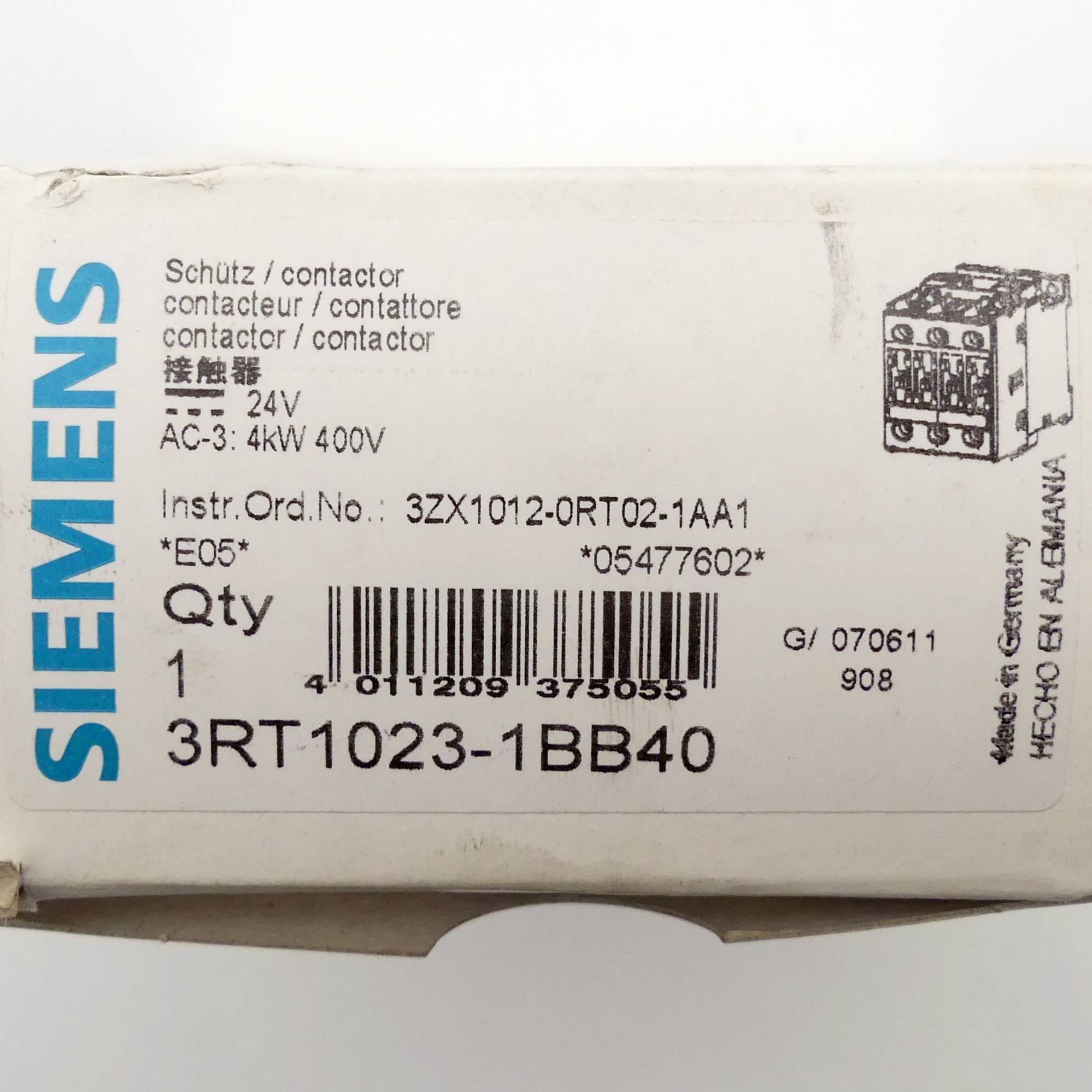 Siemens Hilfsschütz (3RT1023-1BB40)