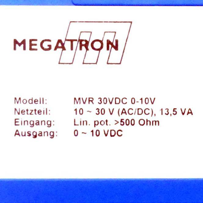 Megatron Externer Messverstärker MVR 30VDC 0-10V (MVR 30VDC 0-10V)