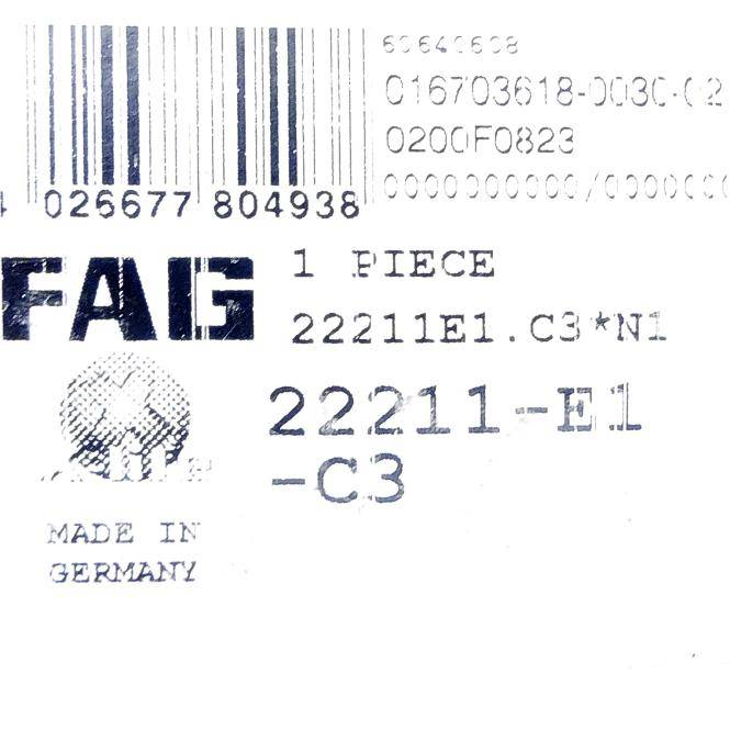 FAG Kugelllager 22211E1.C3*N1 (22211-E1-C3)