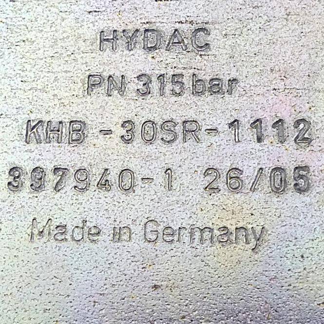 HYDAC Blockkugelhahn KHB-30SR-1112 (397940-1)