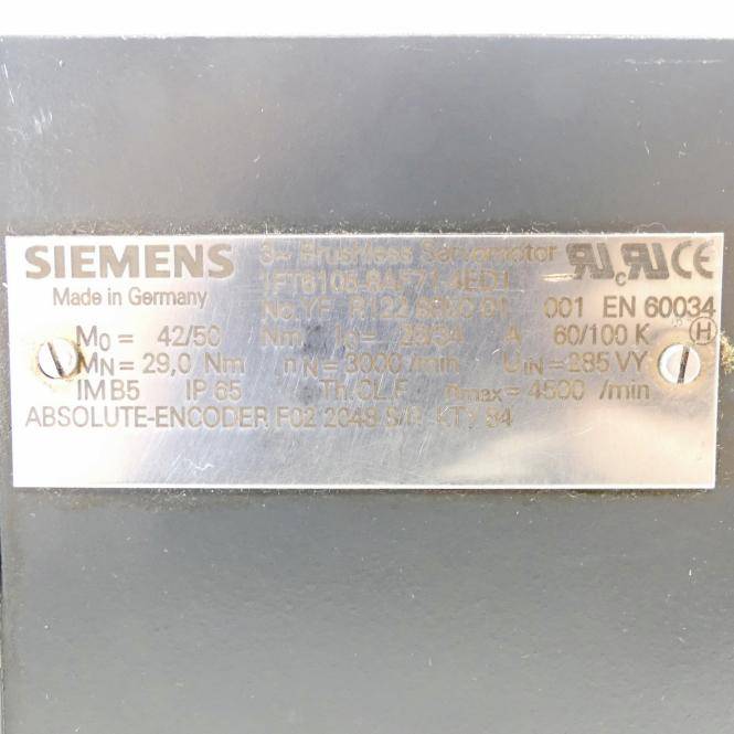 Siemens Servomotor (1FT6105-8AF71-4ED1)
