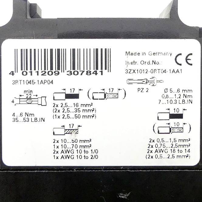 Siemens Leistungsschütz (3RT1045-1AP04)