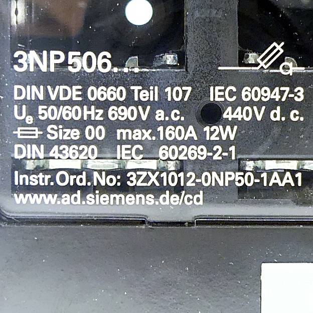 Siemens Sicherungslasttrennschalter (3NP5060-0CA00)