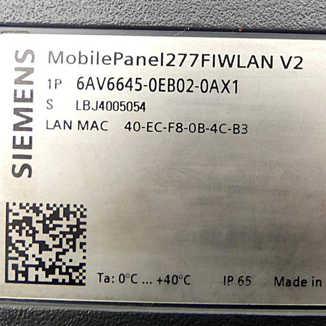 Siemens SIMATIC Mobile Panel 277F IWLAN V2 (6AV6645-0EB02-0AX1)