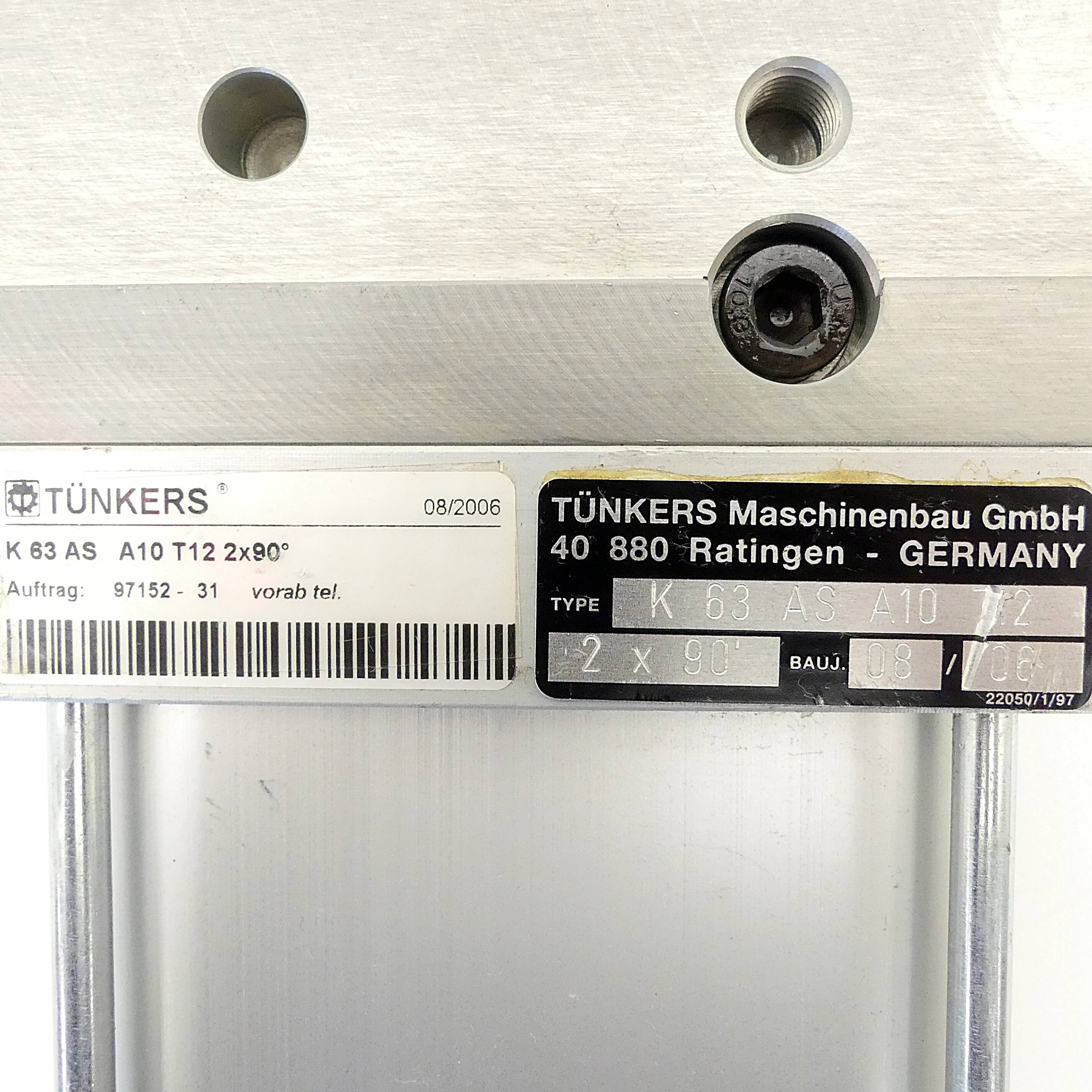 Tünkers Pneumatikspanner 2 x 90 ° (K 63 AS A10 T12 )