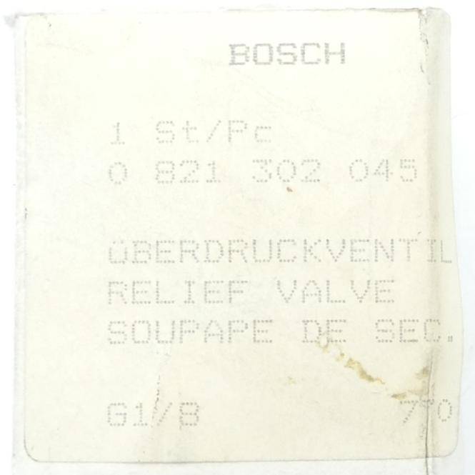 Bosch Überdruckventil (0821302045)