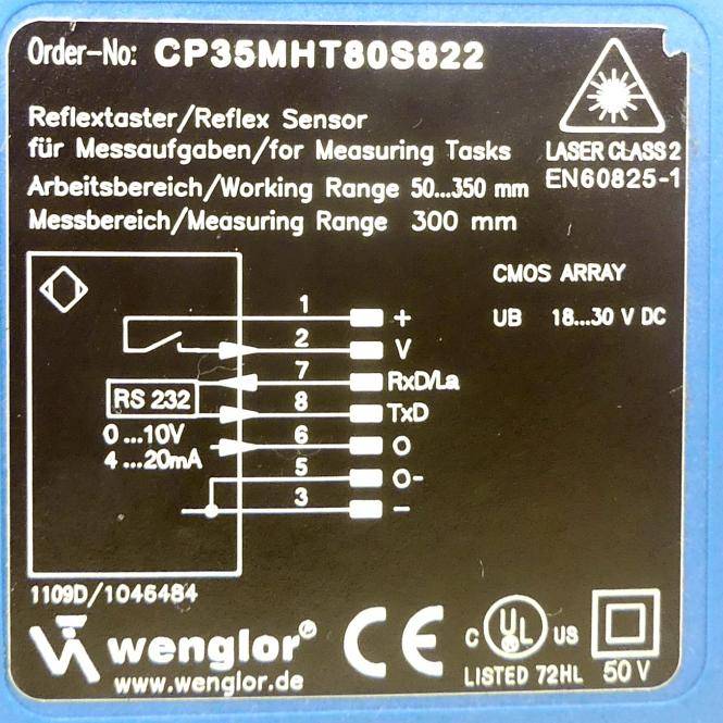 Wenglor Reflextaster (CP35MHT80S822)