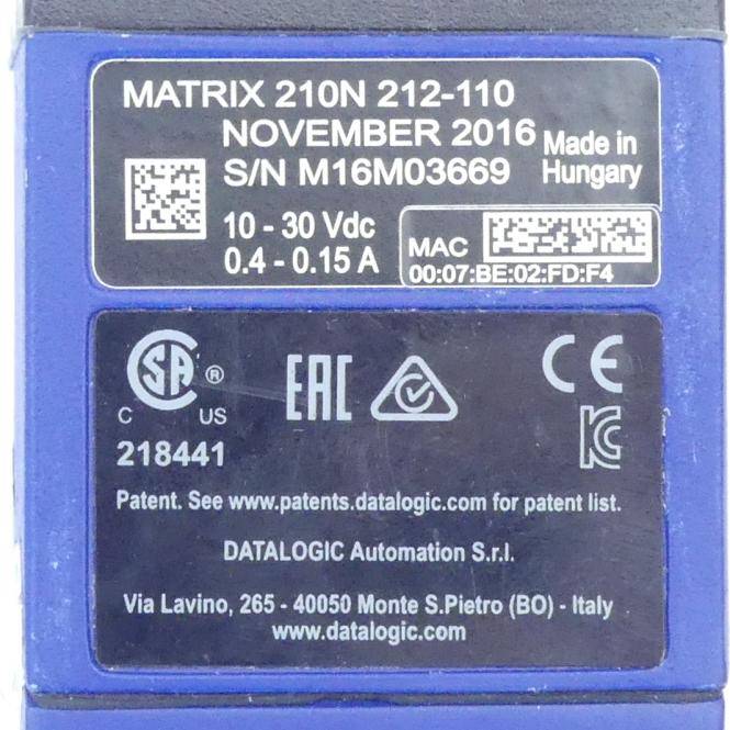 DATALOGIC Barcodscanner 210 (MATRIX 210N 212-110)