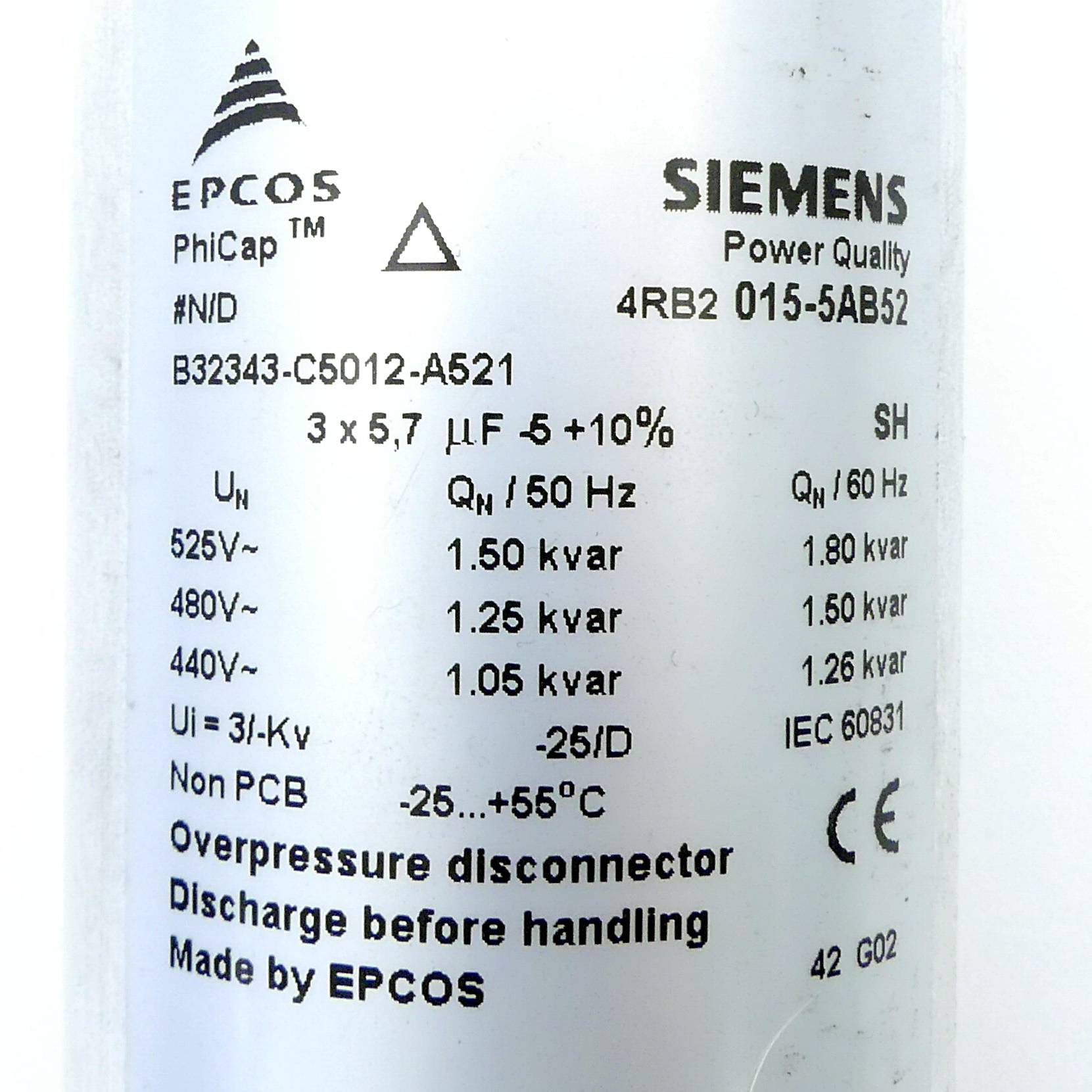 Siemens Kondensator 4RB2 015-5AB52 (4RB2 015-5AB52)