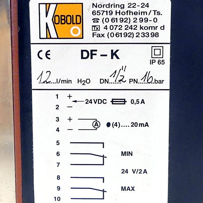 Kobold Flügelrad-Durchflussmesser (DF-K)
