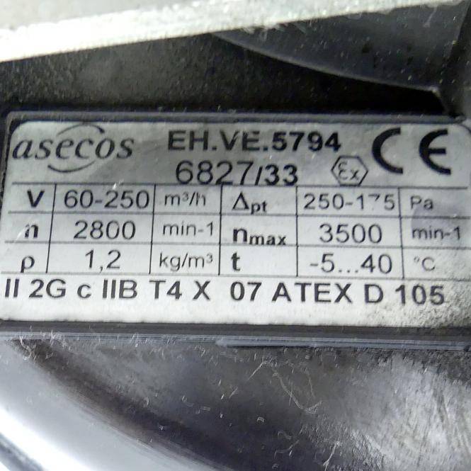 Asecos Ventilator mit Motor EH.VE.5794 (6827/33)