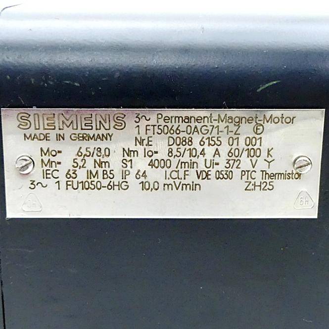 Siemens Servo Motor (1 FT5066-0AG71-1-Z)