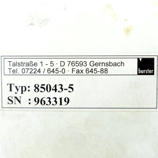 Burster Druckkraftsensor 963319 (85043-5)