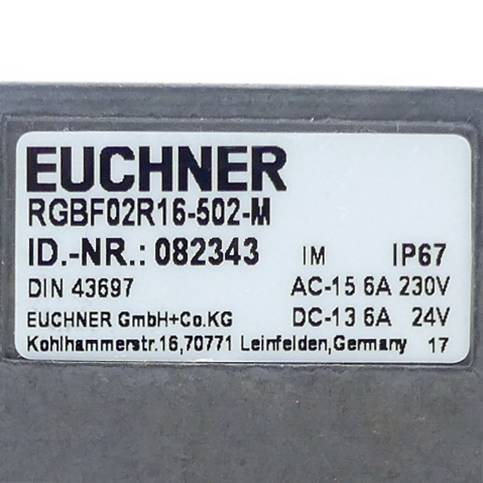 Euchner Reihengrenztaster 082343 (RGBF02R16-502-M)