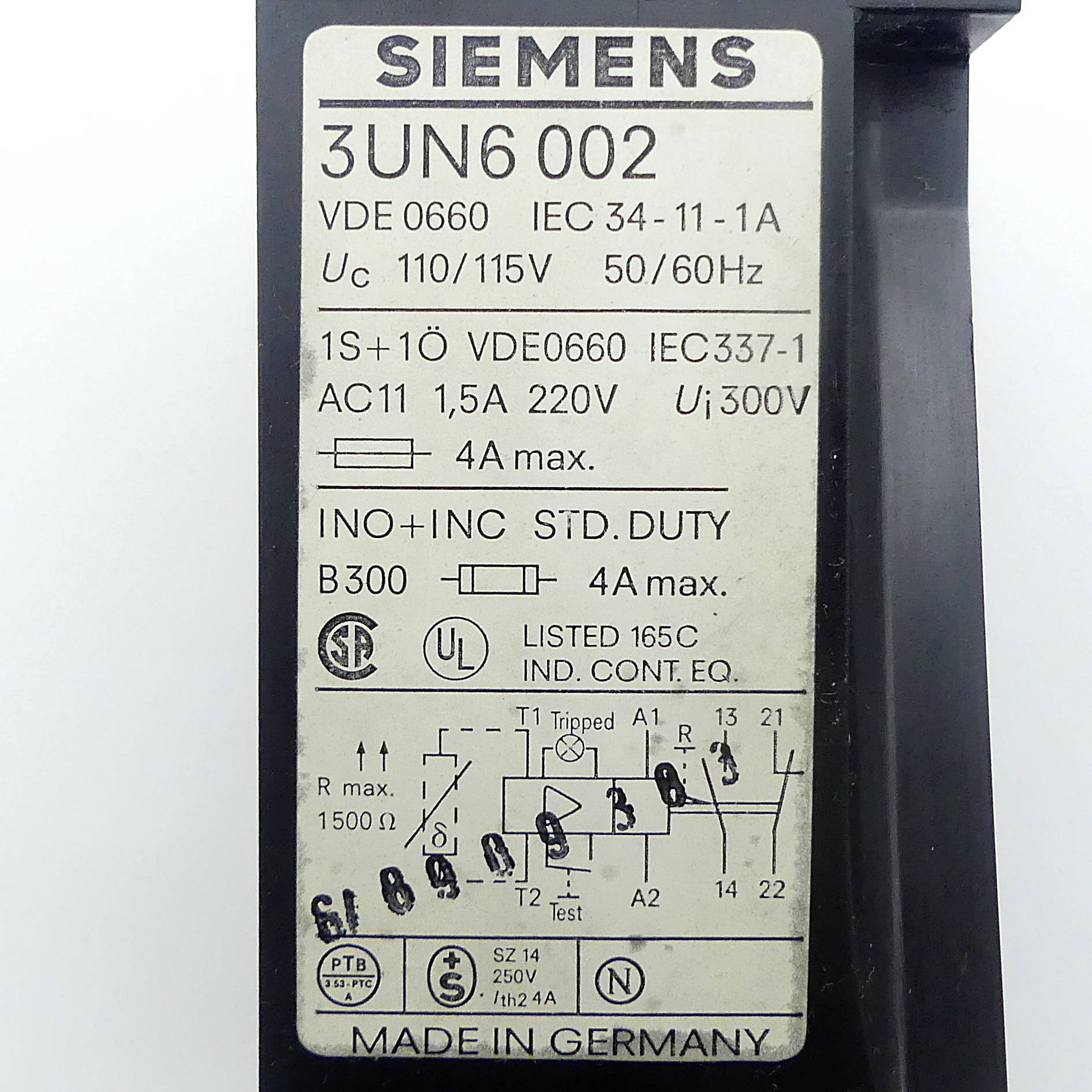 Siemens Motorschutzgerät 3UN6 002 (3UN6 002)
