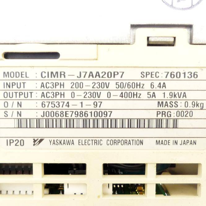 Yaskawa Frequenzurmichter 760136 (CIMR-J7AA20P7)
