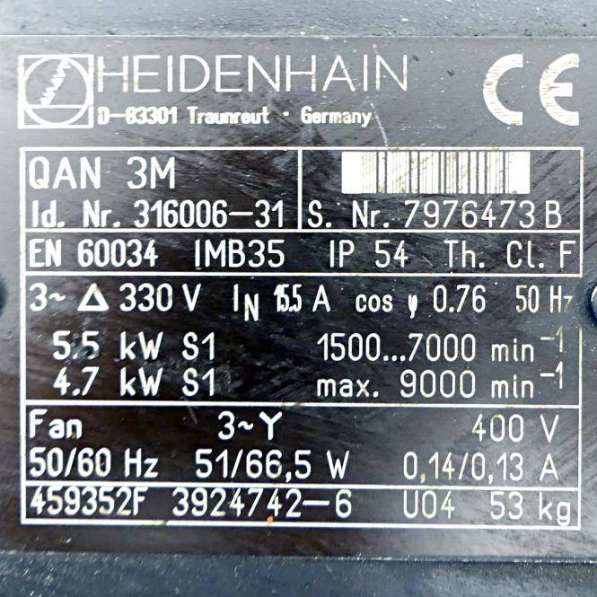 HEIDENHAIN Servomotor QAN 3M (316006-31)