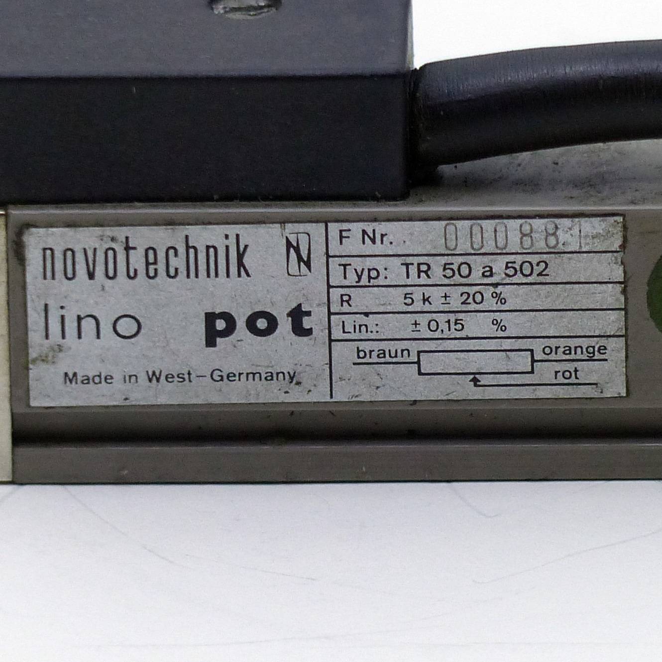 novotechnik Potentiometrischer Wegtaster TR 50 a 502 (00088)