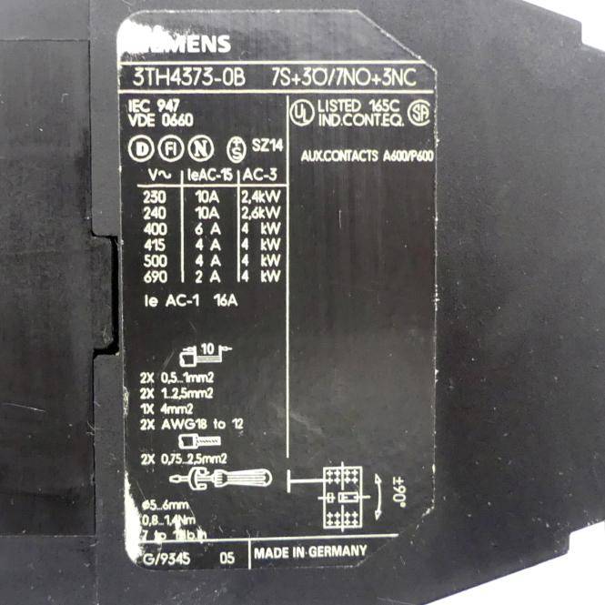 Siemens Hilfsschütz (3TH4373-0BB4)