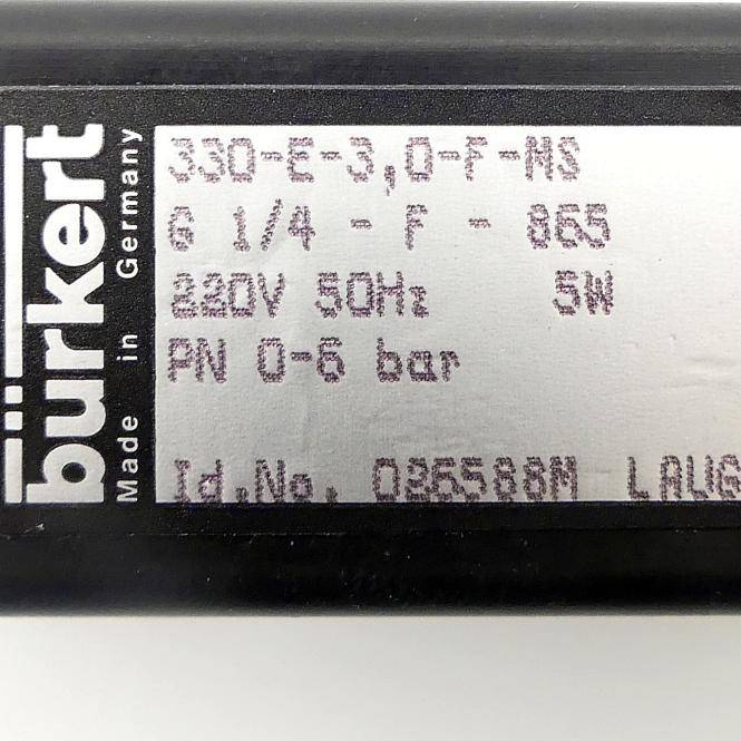 bürkert Magnetventil (330-E-3,0-F-MS)