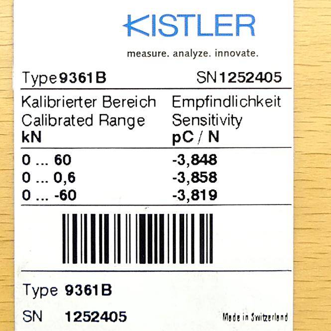 Kistler Quarz-Kraftmesselemente (9361B)