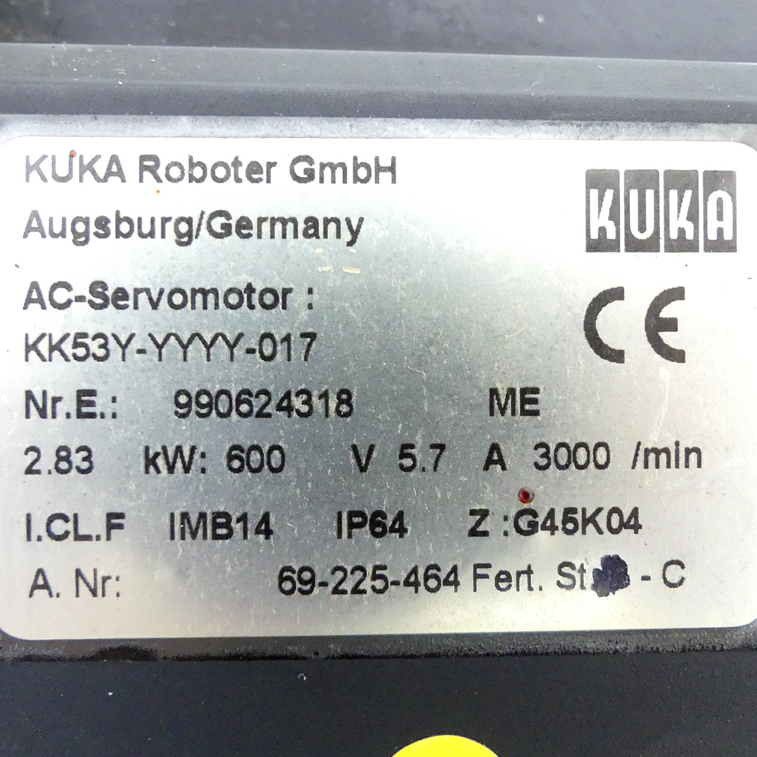 KUKA Servomotor KK53Y-YYYY-017 (69-225-464)