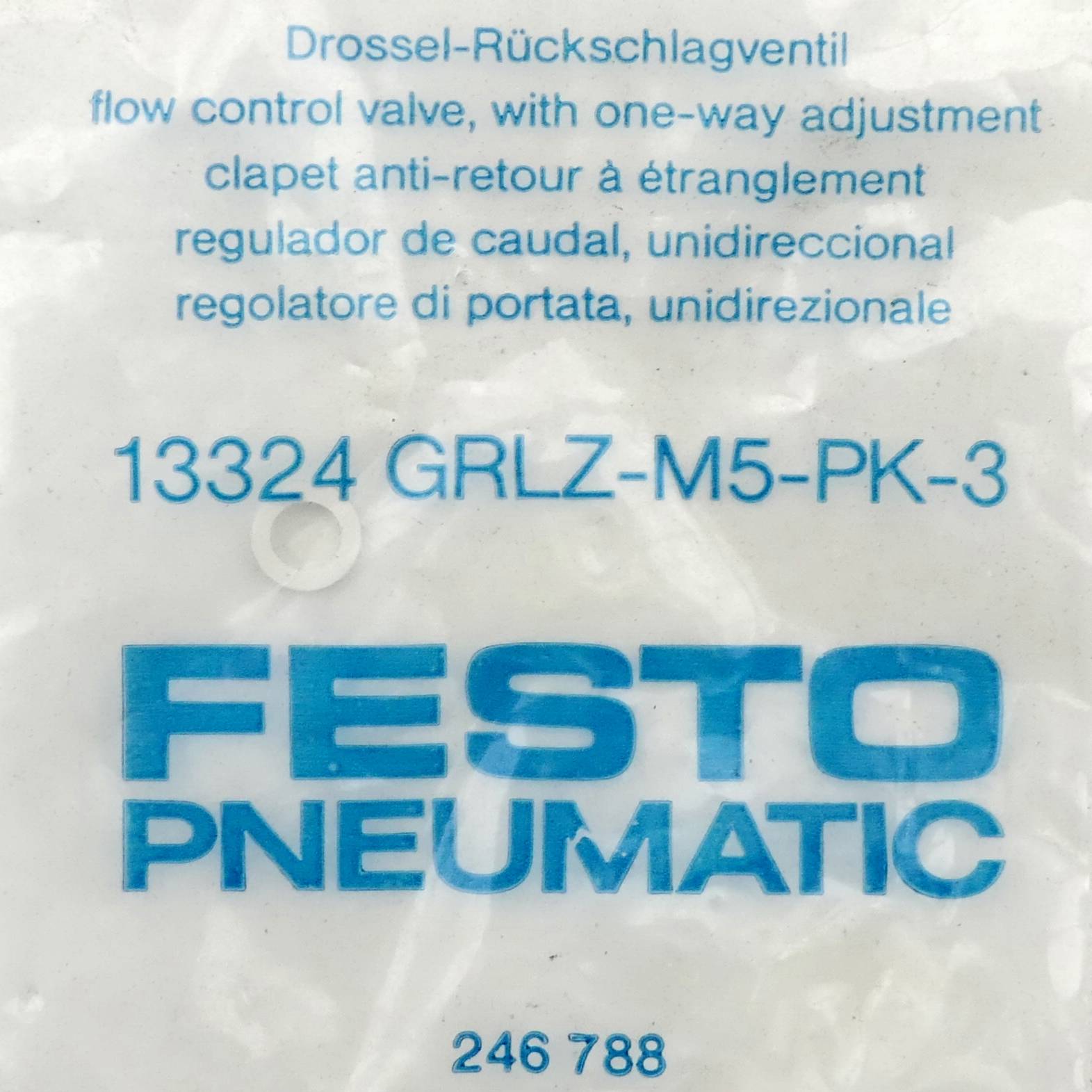 FESTO Drossel-Rückschlagventil GRLZ-M5-PK-3 (13324)