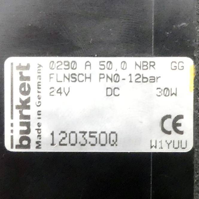 bürkert 2/2 Magnetventil m. Flansch (120350Q)