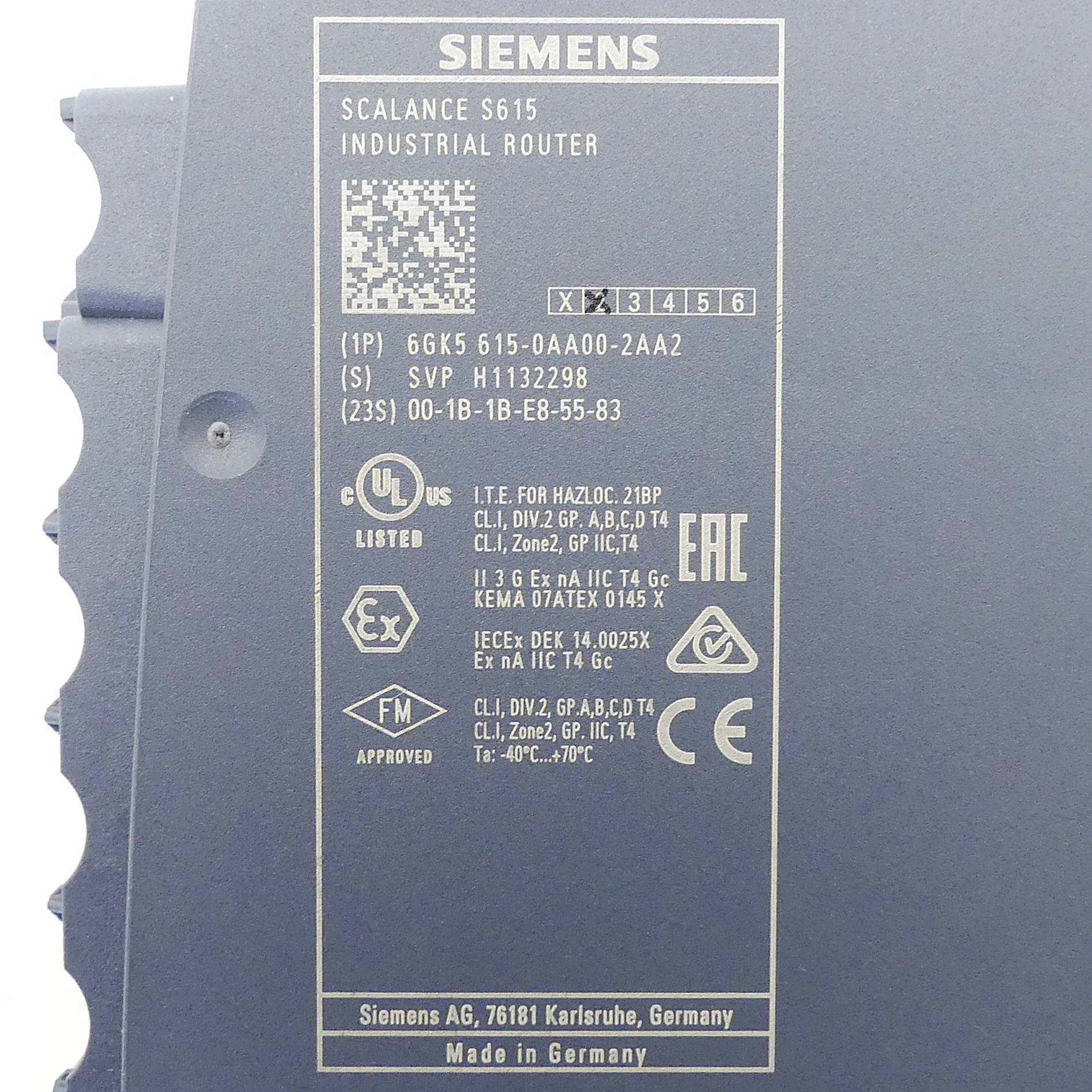 Siemens SCALANCE S615 LAN-Router (6GK5 615-0AA00-2AA2)