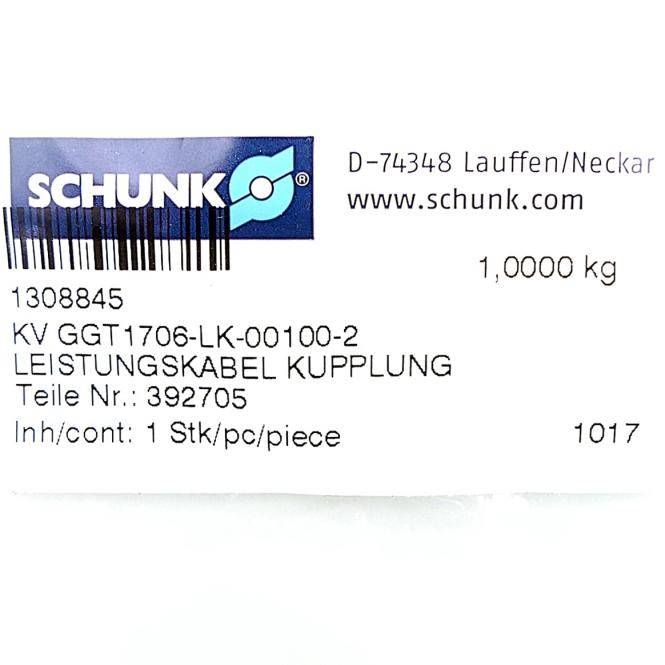 SCHUNK Leistungskabel Kupplung KV GGT1706-LK-00100-2 (392705)