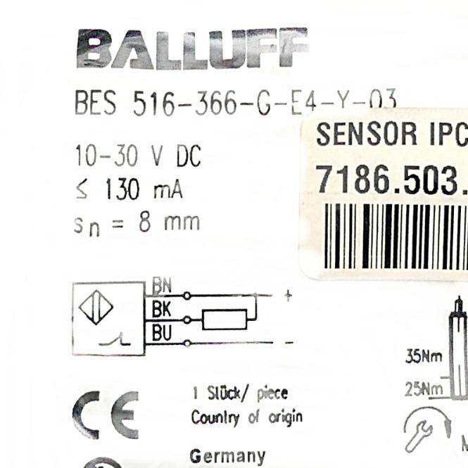 BALLUFF Induktiver Nährungsschalter (BES 516-366-G-E4-Y-03)