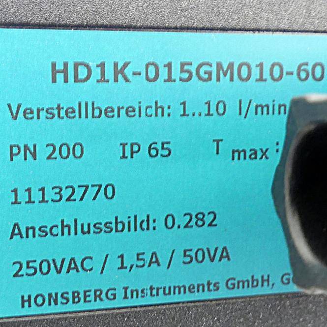 Honsberg Durchflusswächter (HD1K-015GM010-60)