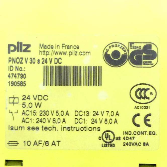 Pilz Not-Aus-Schaltgerät PNOZ V 30 s 24 DC (474790)