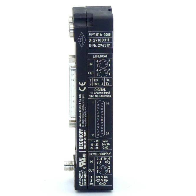 BECKHOFF EtherCAT Box 16DI D-Sub (EP1816-0008)