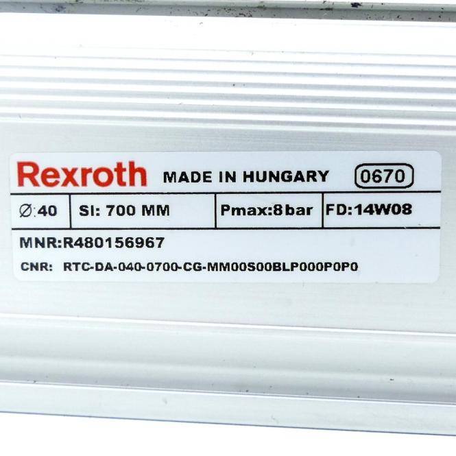 Bosch Rexroth Schlitzzylinder RTC-DA-040-0700-CG-MM00S00BLP000P0P0 (R480156967)