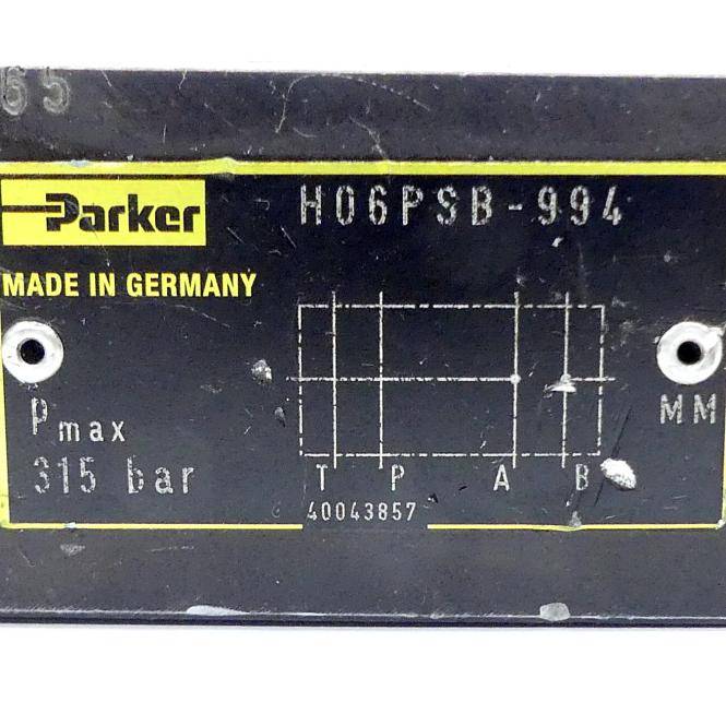 Parker Druckschalter PSB040AF1A4 mit Zwischenplatte H06PSB-994 (PSB040AF1A4; H06PSB-994)