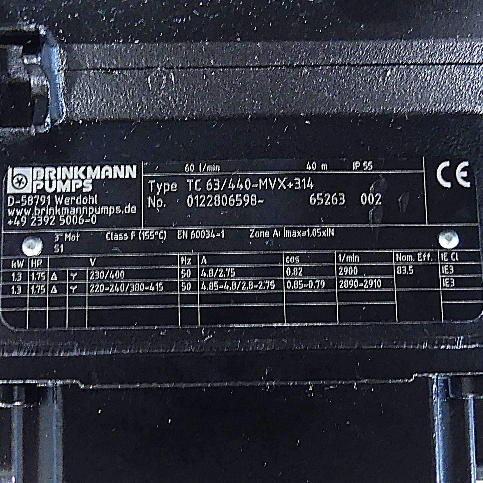 BRINKMANN PUMPS Tauchpumpe TC 63/440-MVX+314 (01228065-65263)