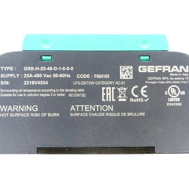 Gefran Halbleiterrelais 84105 (GRS-H-25-48-D-1-0-0-0)