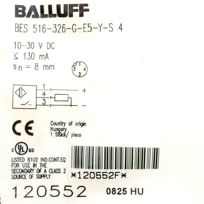 BALLUFF Nährungsensor BES 516-326-G-E5-Y-S 4 (120552)
