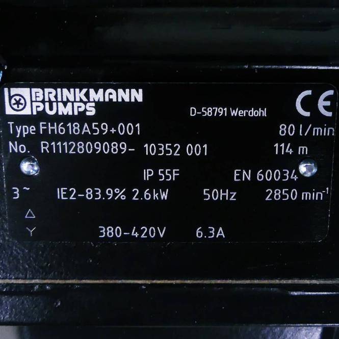 BRINKMANN PUMPS Druckerhöhungspumpe FH618A59+001 (R1112809089- 10352 001)