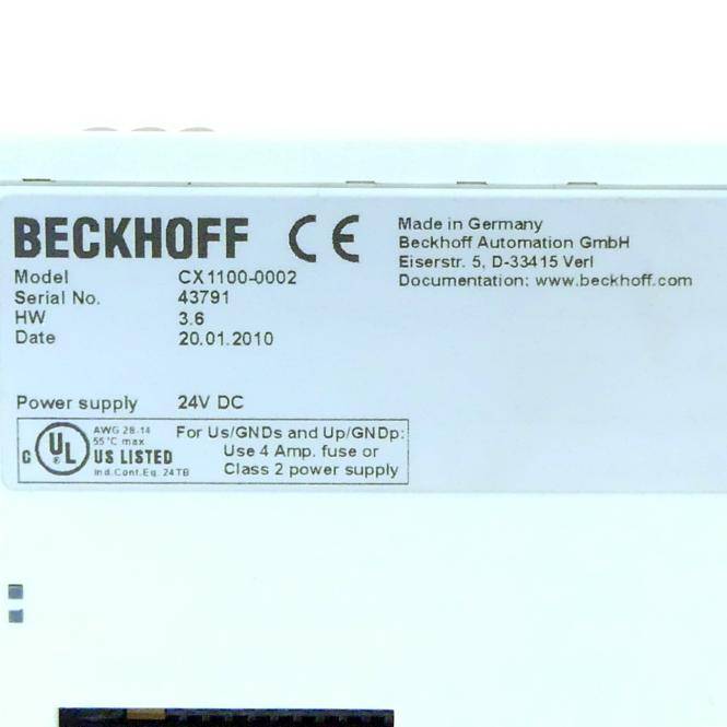 BECKHOFF Netzteile und I/O-Schnittstelle (CX1100-0002)
