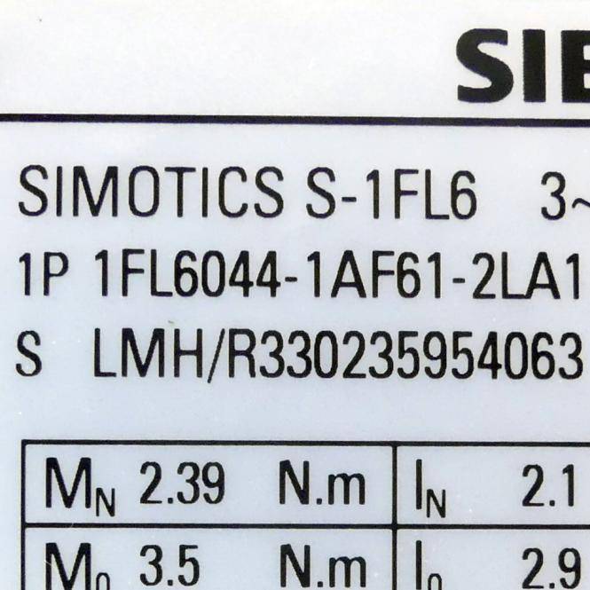 Siemens Servomotor SIMOTICS S-1FL6 (1FL6044-1AF61-2LA1)