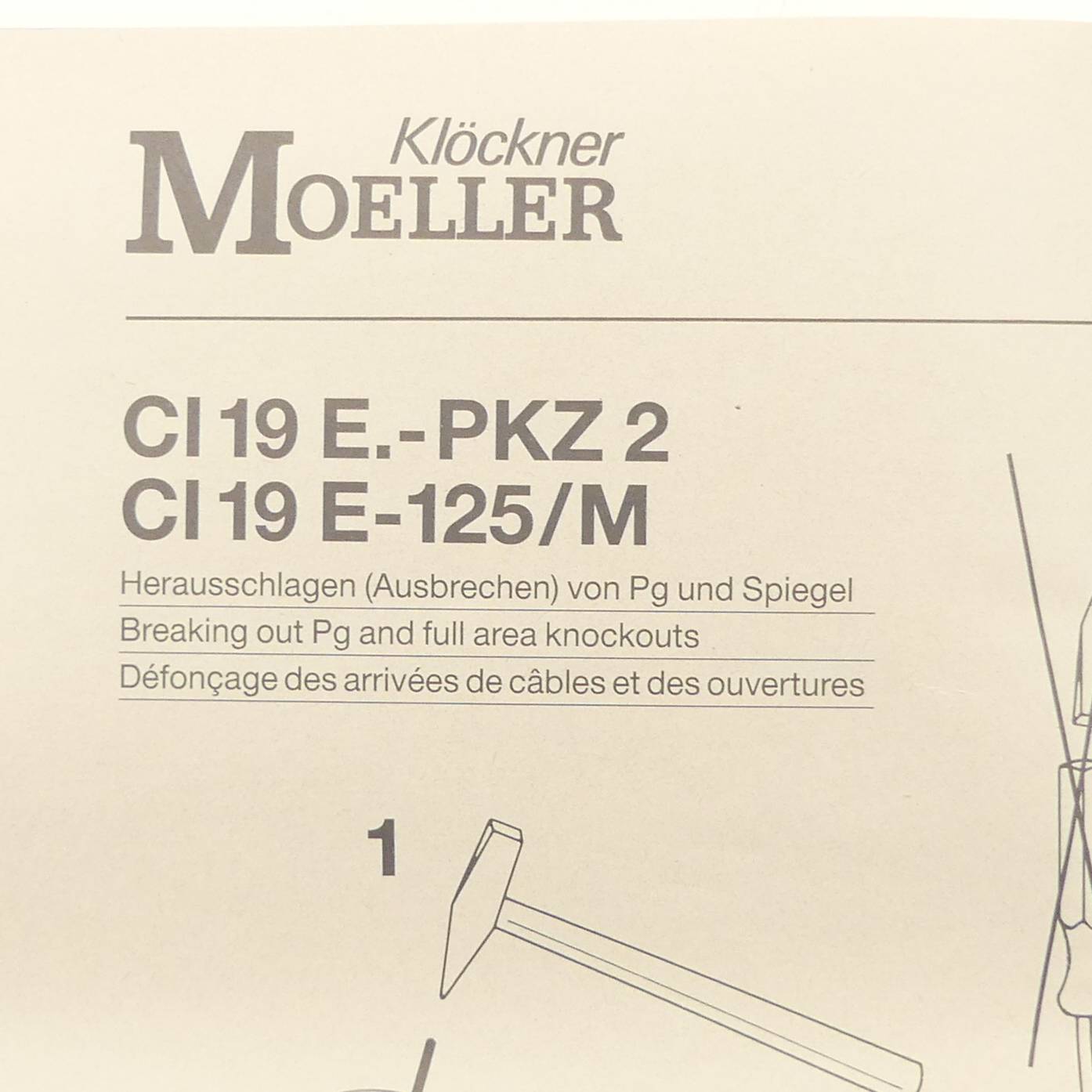 Moeller Trennschalter mit Gehäuse CI19E-Y1-P3 (CI19E-PKZ 2)