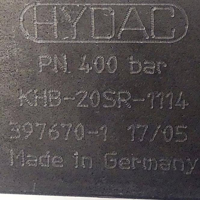 HYDAC Blockkugelhahn KHB-20SR-1114 (397670-1)