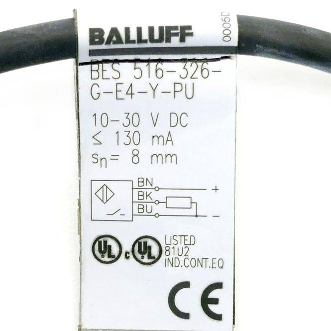 BALLUFF Induktiver Näherungsschalter BES030T (BES 516-326-G-E4-Y-PU)