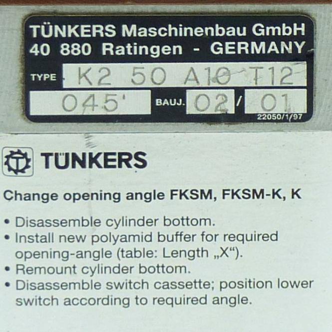 Tünkers Variospanner (K2 50 A10 T12)