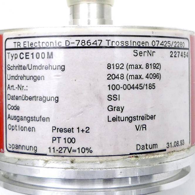 TR Electronic Inkrementaler Drehgeber CE 100M (100-00445/185)
