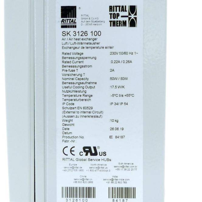 Rittal Luft/Luft-Wärmetauscher TopTherm (SK.3126.100)