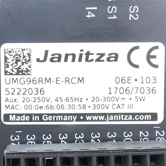Janitza Netzanalysator UMG96RM-E-RCM (5222036)